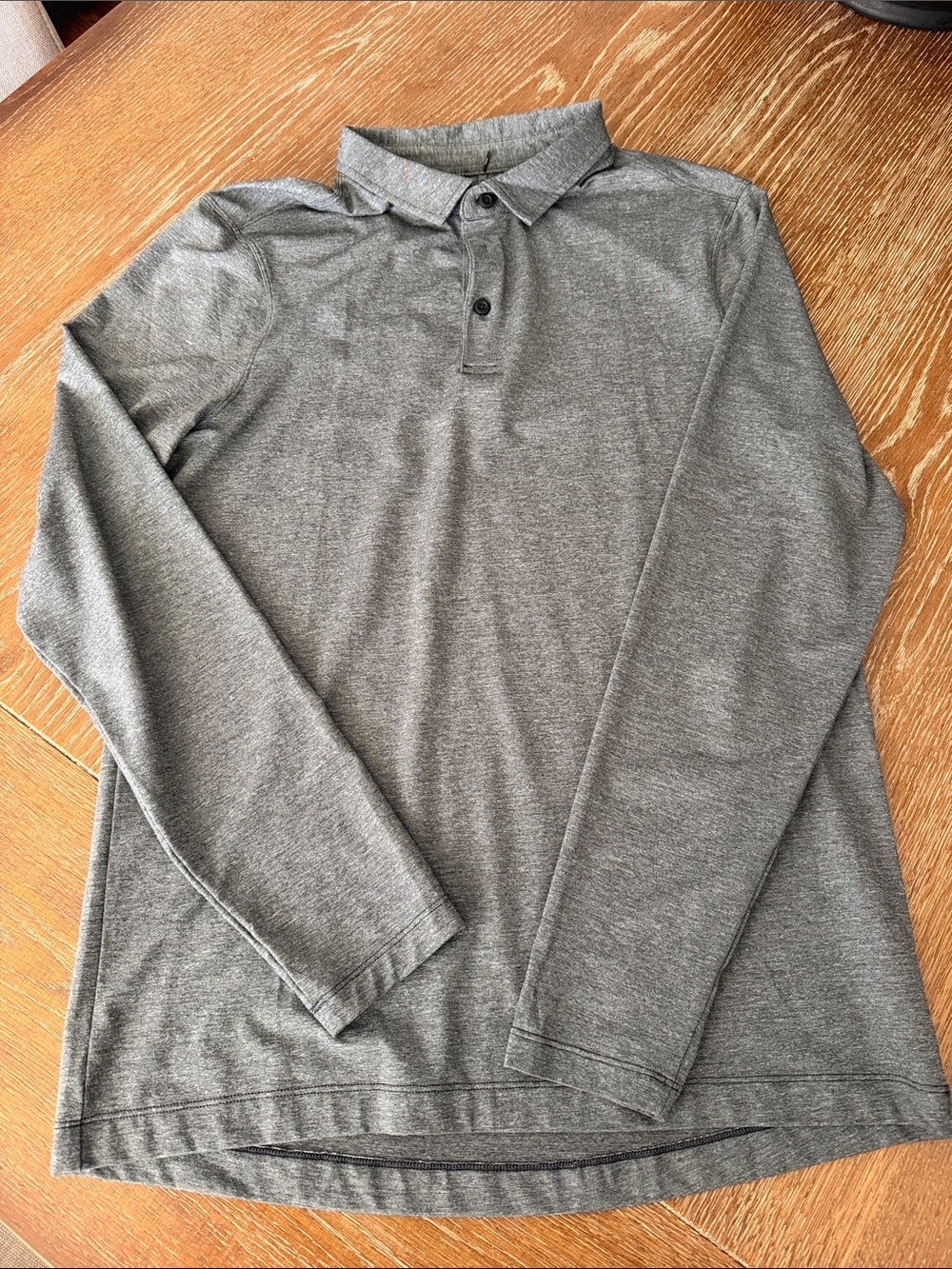 lululemon athletica Men's Heather Gray Long-Sleeve Polo